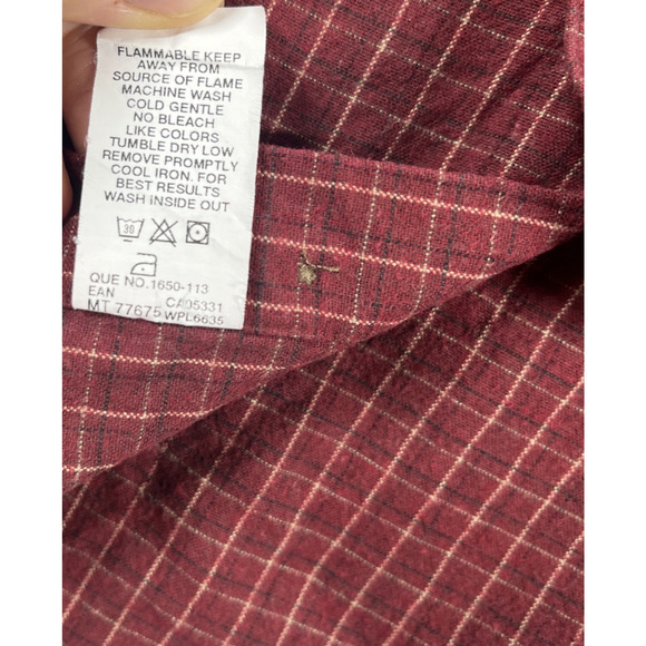 Woolrich Flannel Shirt Mens Extra Large Button Down Cotton Plaid Classic Red - Picture 5 of 12